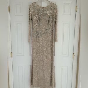 Adrianna Papell Beaded Floral Gown